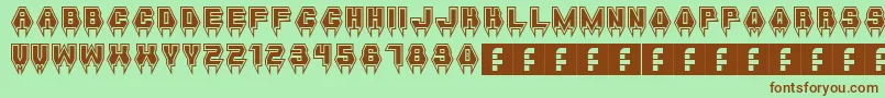 MetalVampire Font – Brown Fonts on Green Background