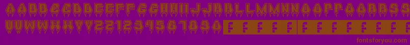 MetalVampire Font – Brown Fonts on Purple Background