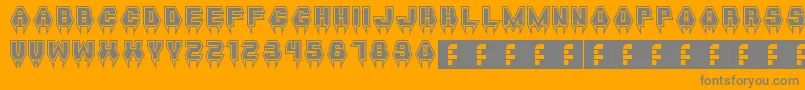 MetalVampire Font – Gray Fonts on Orange Background