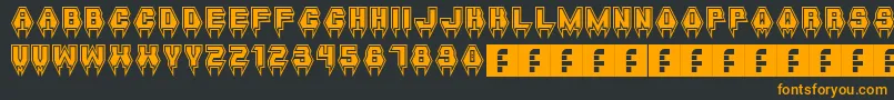 MetalVampire Font – Orange Fonts on Black Background