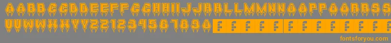 fuente MetalVampire – Fuentes Naranjas Sobre Fondo Gris