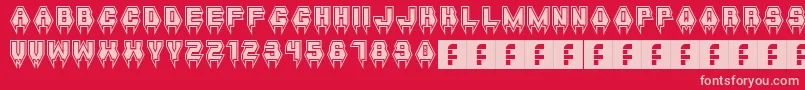 MetalVampire Font – Pink Fonts on Red Background