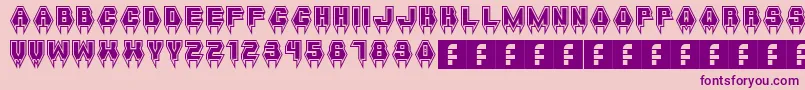 MetalVampire Font – Purple Fonts on Pink Background