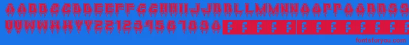Шрифт MetalVampire – красные шрифты на синем фоне
