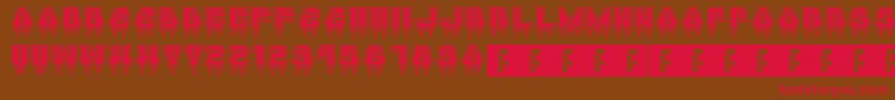 MetalVampire Font – Red Fonts on Brown Background