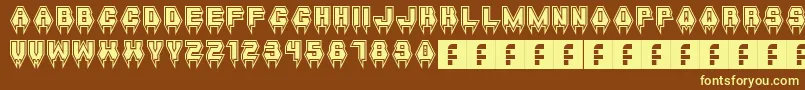 MetalVampire Font – Yellow Fonts on Brown Background