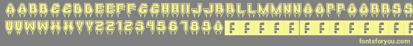 MetalVampire Font – Yellow Fonts on Gray Background