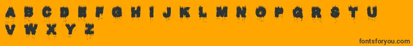 Raptor Kill Font – Black Fonts on Orange Background