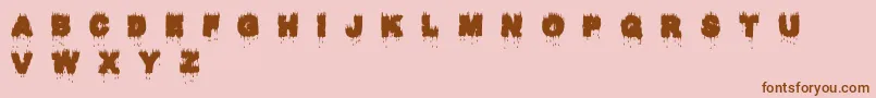 Raptor Kill Font – Brown Fonts on Pink Background