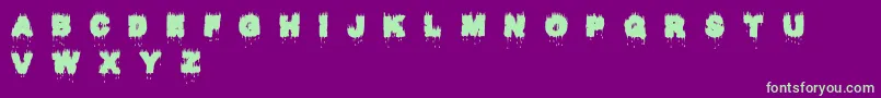 Raptor Kill Font – Green Fonts on Purple Background