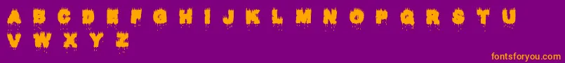 Raptor Kill Font – Orange Fonts on Purple Background