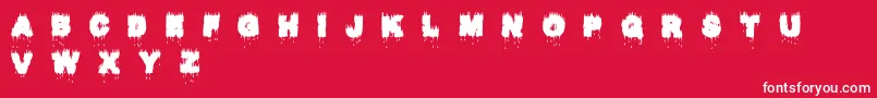 Raptor Kill-Schriftart – Weiße Schriften auf rotem Hintergrund