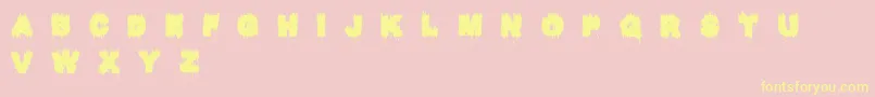 Raptor Kill Font – Yellow Fonts on Pink Background