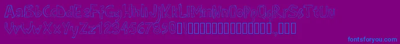 Pwroughs Font – Blue Fonts on Purple Background