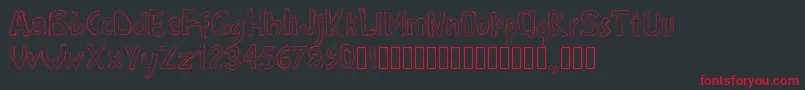 Pwroughs Font – Red Fonts on Black Background