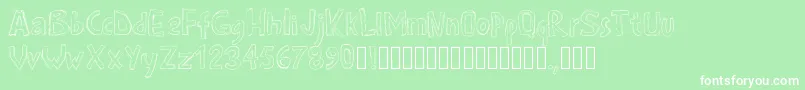 Pwroughs Font – White Fonts on Green Background