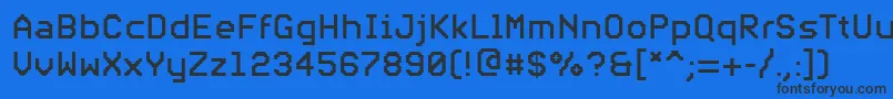 フォントPfvideotextproRegular – 黒い文字の青い背景