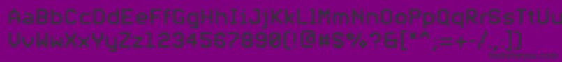 PfvideotextproRegular Font – Black Fonts on Purple Background