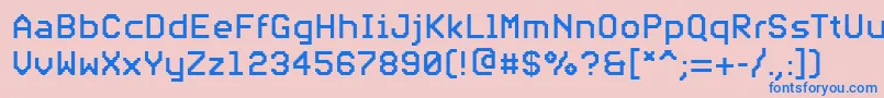 PfvideotextproRegular Font – Blue Fonts on Pink Background