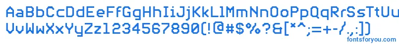 Czcionka PfvideotextproRegular – niebieskie czcionki