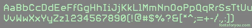 PfvideotextproRegular Font – Green Fonts on Gray Background