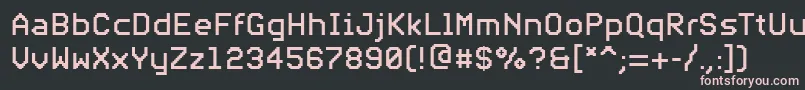 Шрифт PfvideotextproRegular – розовые шрифты на чёрном фоне