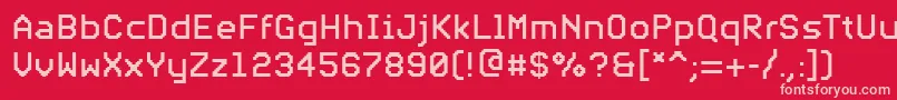 fuente PfvideotextproRegular – Fuentes Rosadas Sobre Fondo Rojo