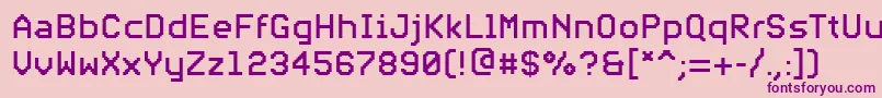 fuente PfvideotextproRegular – Fuentes Moradas Sobre Fondo Rosa