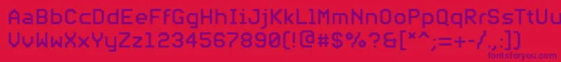 Шрифт PfvideotextproRegular – фиолетовые шрифты на красном фоне