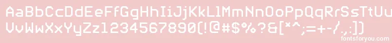 フォントPfvideotextproRegular – ピンクの背景に白い文字