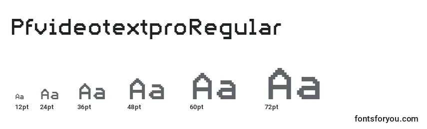 Размеры шрифта PfvideotextproRegular