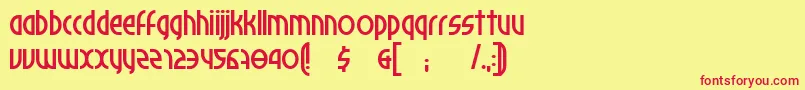 Palomino Font – Red Fonts on Yellow Background