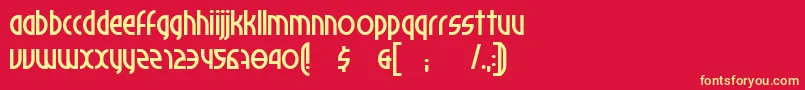 Palomino Font – Yellow Fonts on Red Background