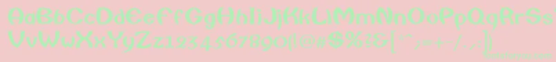 Шрифт LancasterBold – зелёные шрифты на розовом фоне