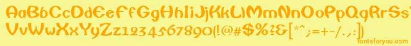 More about LancasterBold Font LancasterBold Font – Orange Fonts on Yellow Background