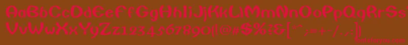 LancasterBold Font – Red Fonts on Brown Background