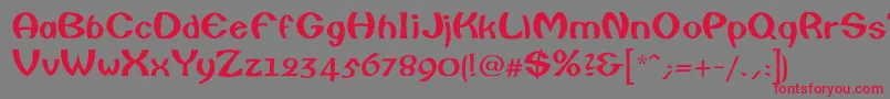 LancasterBold Font – Red Fonts on Gray Background