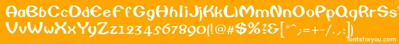 LancasterBold Font – White Fonts on Orange Background