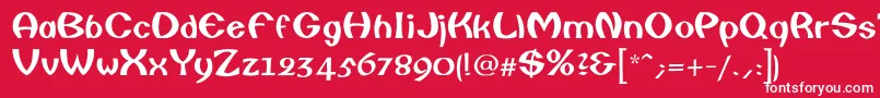 LancasterBold Font – White Fonts on Red Background