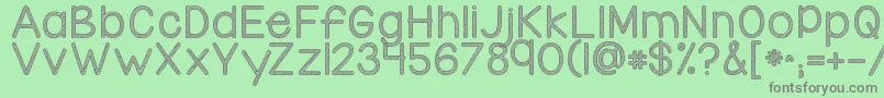 Kgcandycanestripe Font – Gray Fonts on Green Background