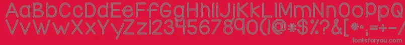 Kgcandycanestripe Font – Gray Fonts on Red Background