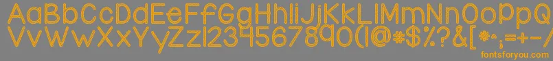 Kgcandycanestripe Font – Orange Fonts on Gray Background