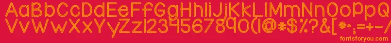 Kgcandycanestripe Font – Orange Fonts on Red Background