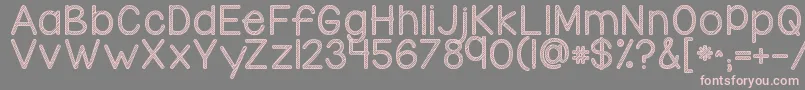 Kgcandycanestripe Font – Pink Fonts on Gray Background