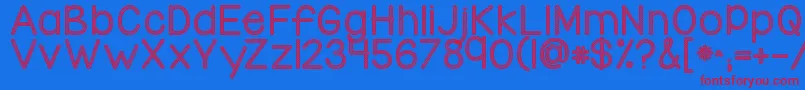 フォントKgcandycanestripe – 赤い文字の青い背景