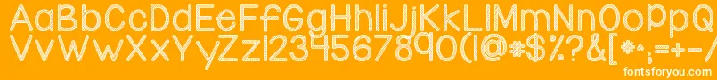 Kgcandycanestripe Font – White Fonts on Orange Background