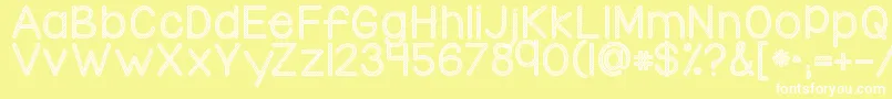 Kgcandycanestripe Font – White Fonts on Yellow Background