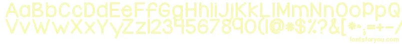 Kgcandycanestripe-fontti – keltaiset fontit