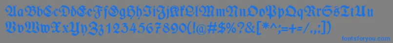WieynckfrakturFettunz1l Font – Blue Fonts on Gray Background