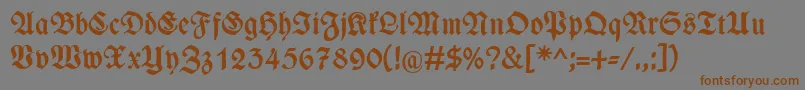 WieynckfrakturFettunz1l Font – Brown Fonts on Gray Background